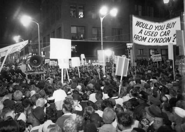Lyndon Johnson supporters - and a few opponents